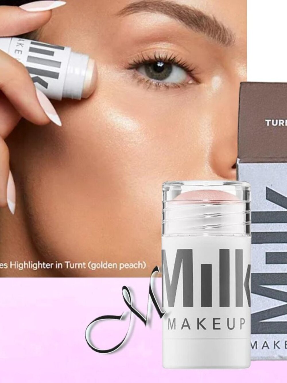 Milk Makeup Highlighter Face & Body Stick~ Turnt (Golden Peach Shimmer) NIB 6.7g